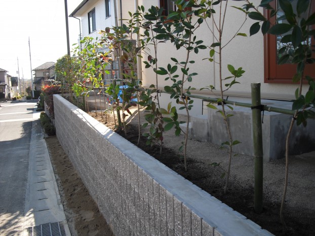 N様邸土留めブロック
