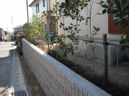 N様邸土留めブロック