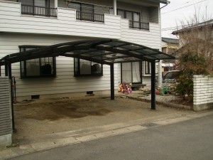 那珂市K様邸駐車場前