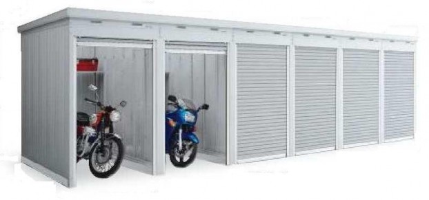 バイク保管庫　連棟型