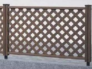 木樹脂フェンス5型密ラチス