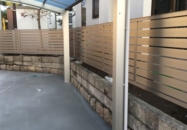 常陸太田市U様目隠しフェンス